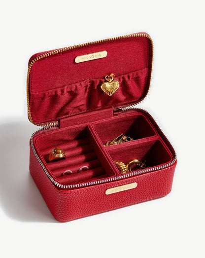 Small Jewellery Case | Berry Red