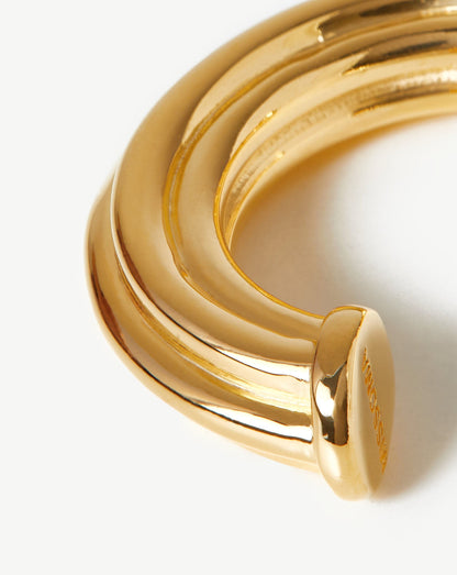 Small Ridge Hoop Earrings