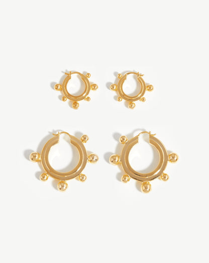 Small Sphere Hoop Earrings