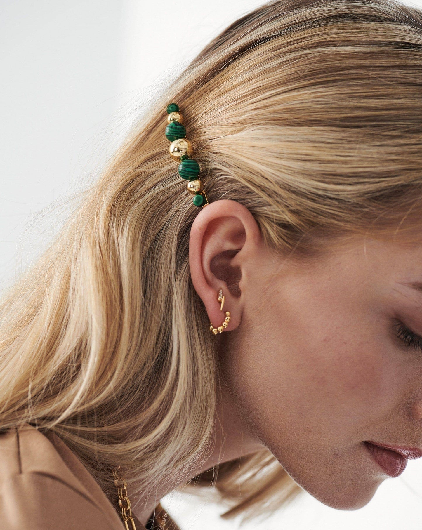 Sphere Beaded Hair Clip