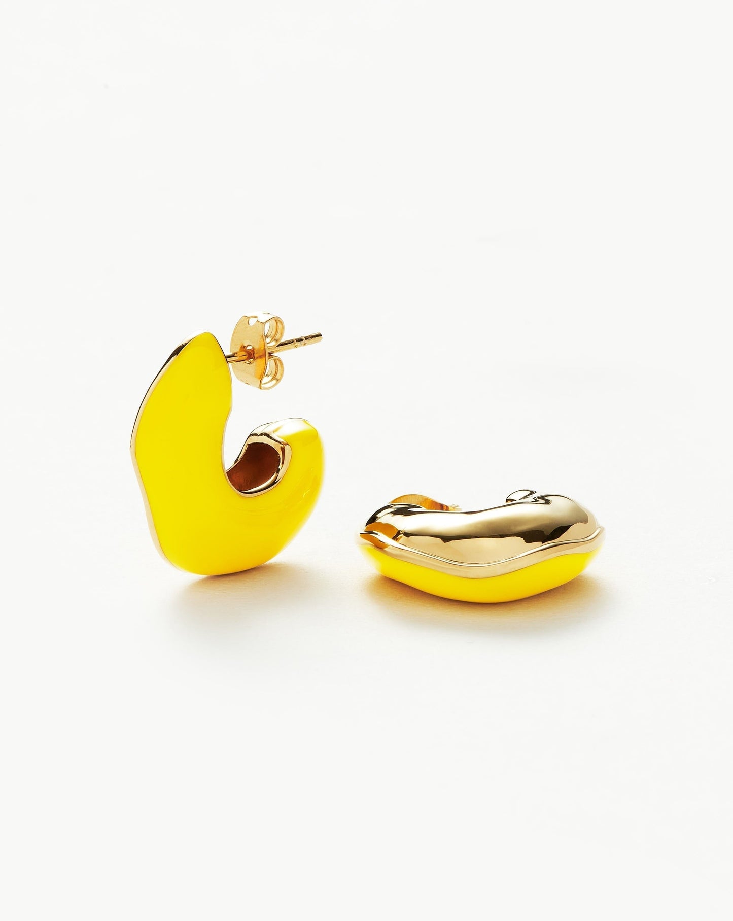 Enamel Chubby Hoop Earrings