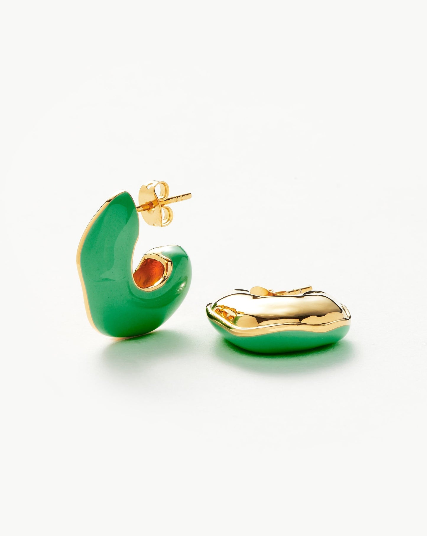 Enamel Chubby Hoop Earrings