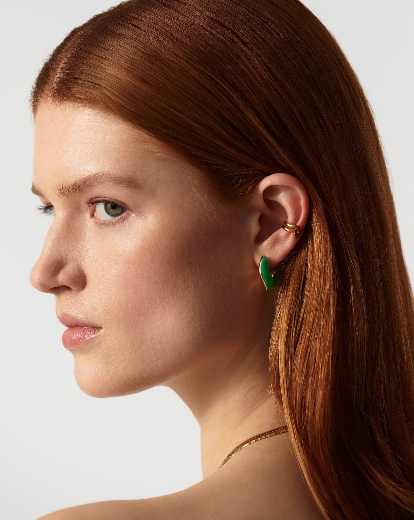 Enamel Chubby Hoop Earrings