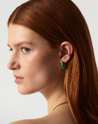 Enamel Chubby Hoop Earrings