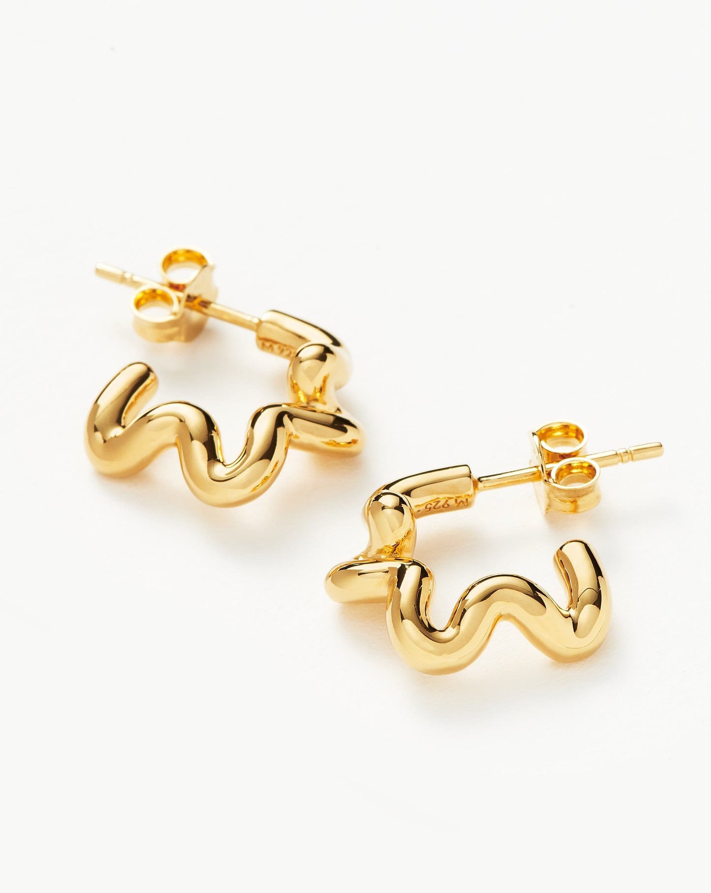 Squiggle Small Hoop Earrings