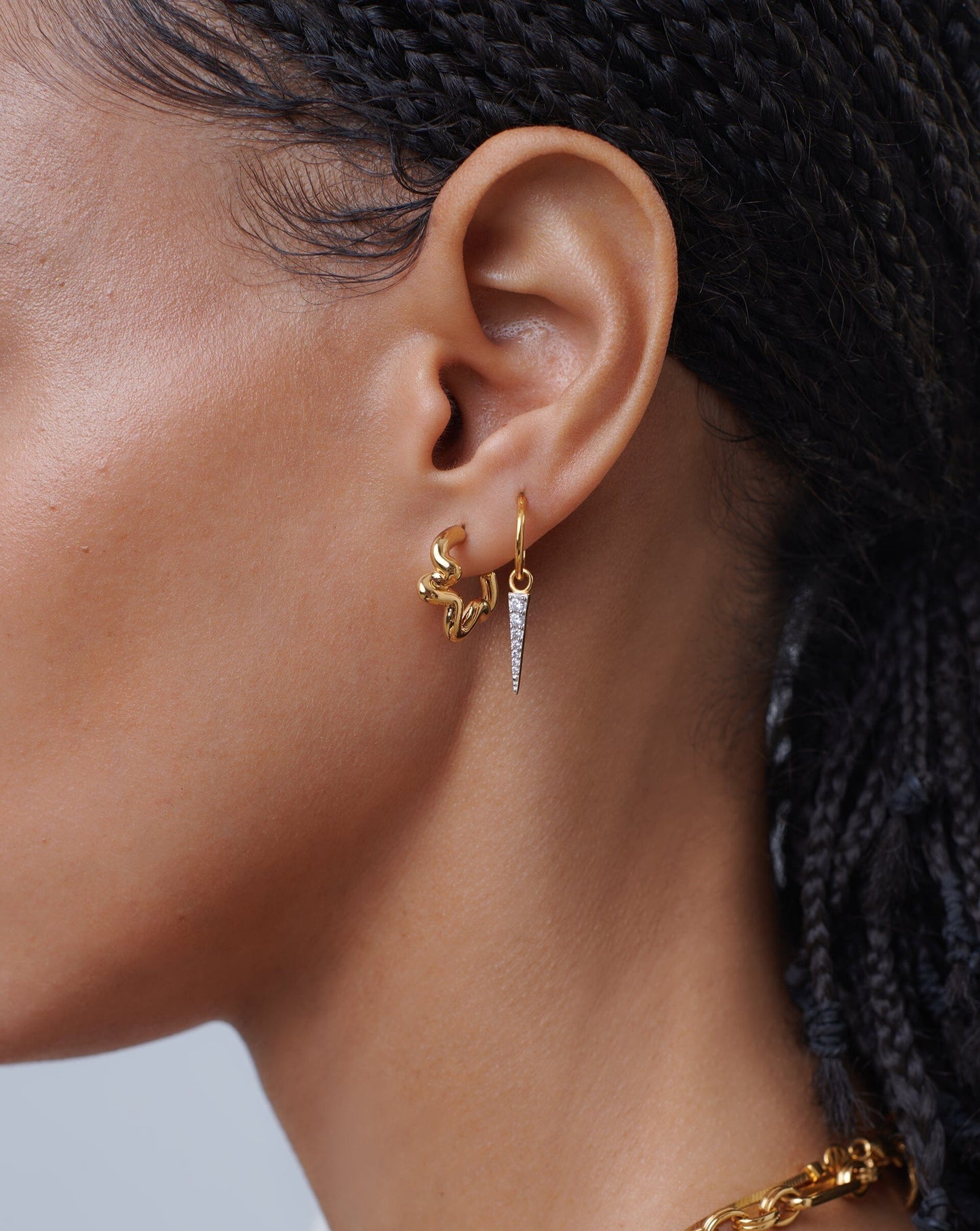 Squiggle Small Hoop Earrings