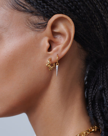 Squiggle Small Hoop Earrings