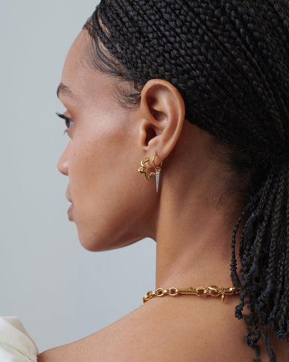 Squiggle Small Hoop Earrings
