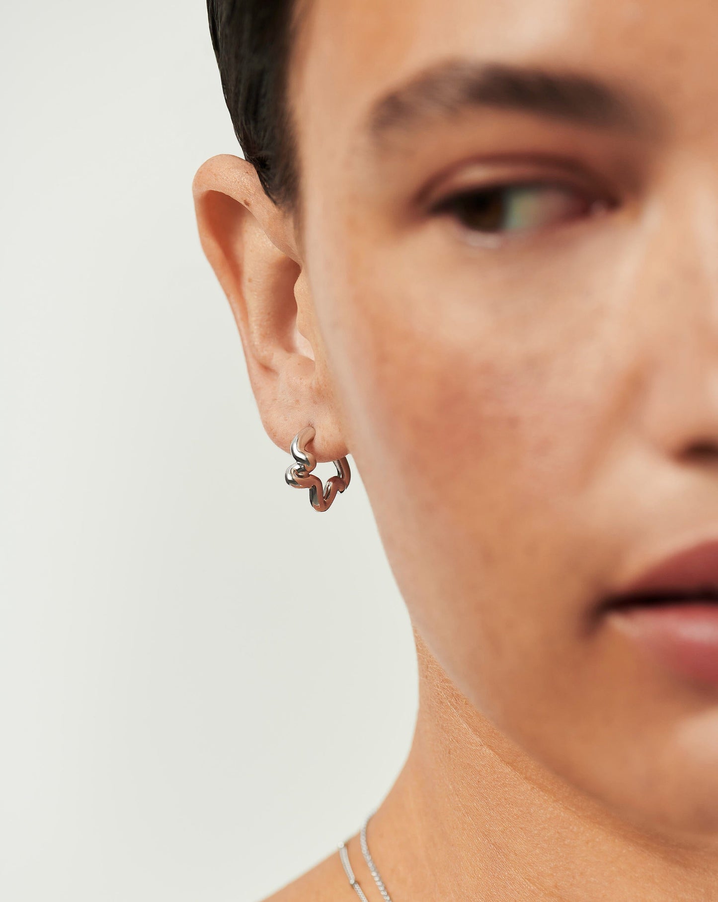 Squiggle Small Hoop Earrings | Sterling Silver