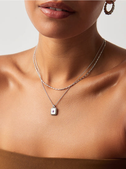 February Birthstone Pendant Necklace | Amethyst/February