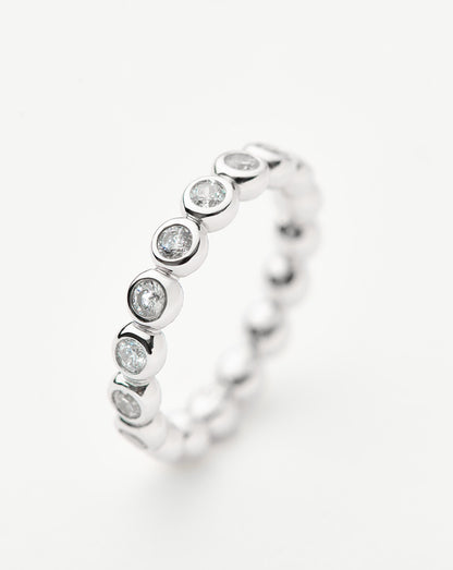 Tennis Eternity Stacking Ring | Sterling Silver Cubic Zirconia