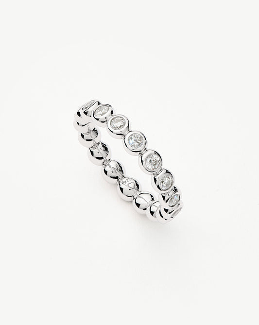 Tennis Eternity Stacking Ring | Sterling Silver Cubic Zirconia