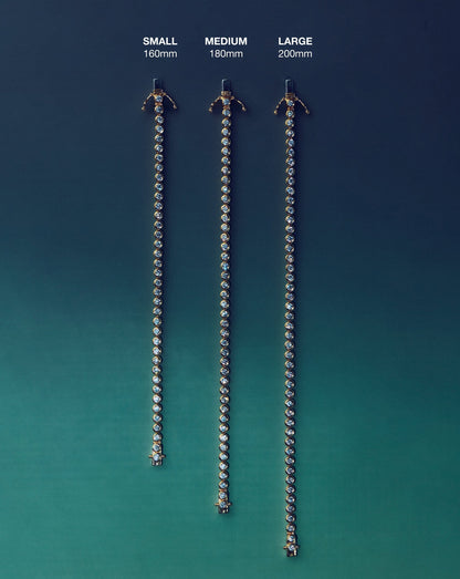 Tennis Round Bracelet | 18ct Gold Vermeil Cubic Zirconia