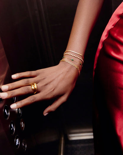Tennis Round Bracelet | 18ct Gold Vermeil Cubic Zirconia