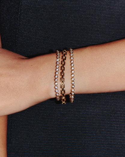 Tennis Round Bracelet | 18ct Gold Vermeil Cubic Zirconia