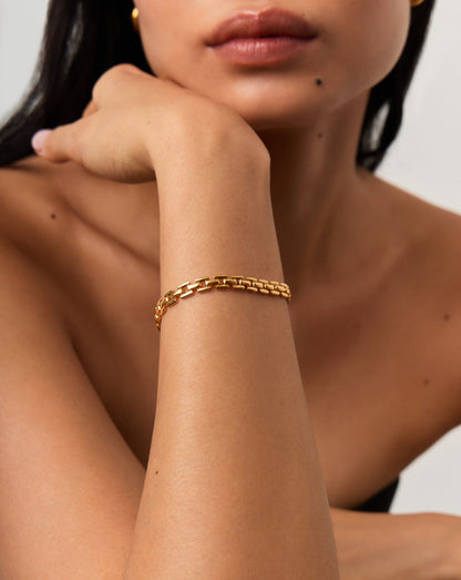 Timepiece Link Chain Bracelet | 18ct Gold Plated