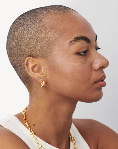 Trio Stud Earrings | 18ct Gold Vermeil/Turquoise