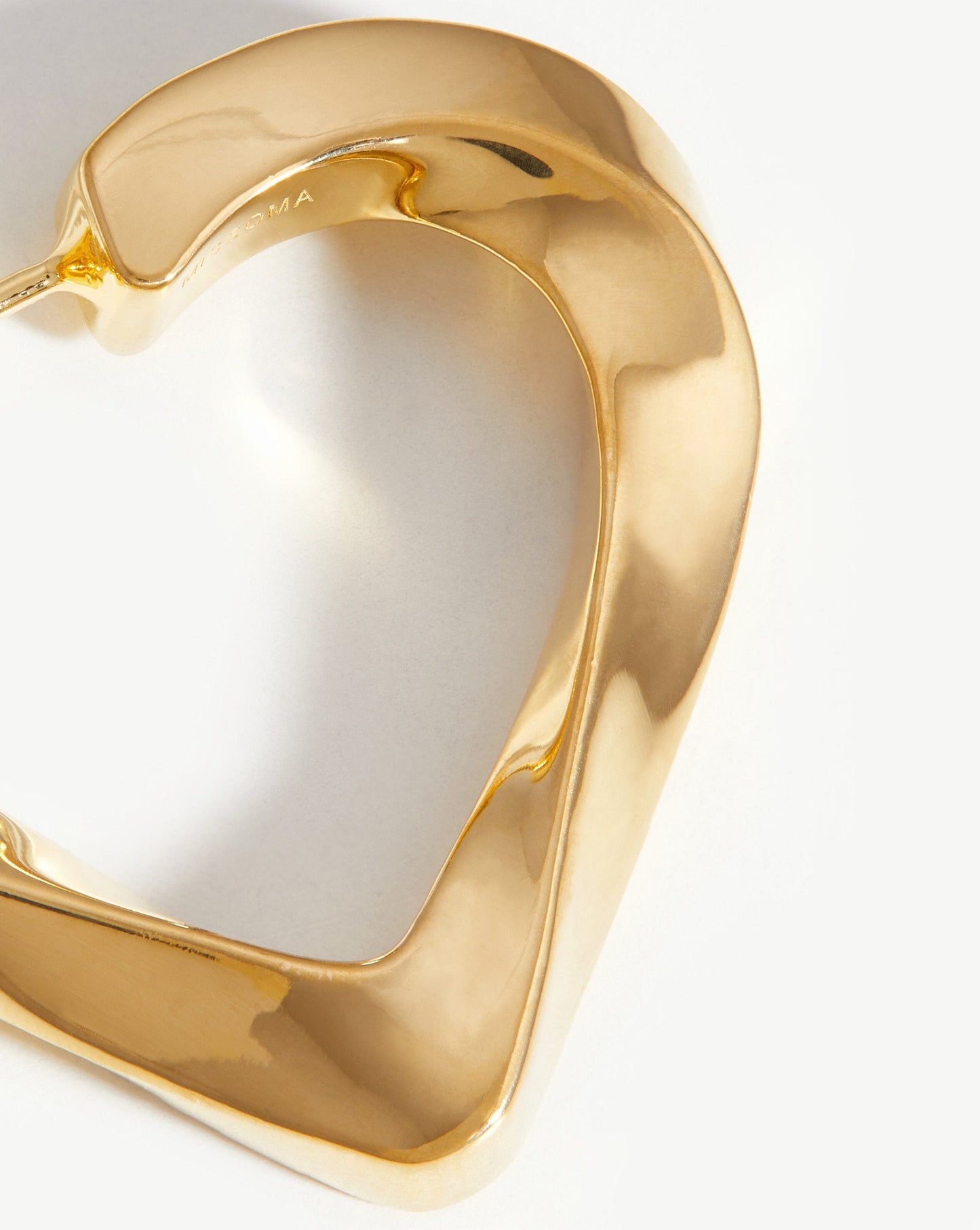 Twisted Heart Hoop Earrings