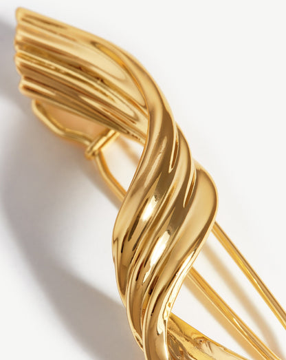 Twisted Ribbon Hair Clip | 18ct Gold Plated