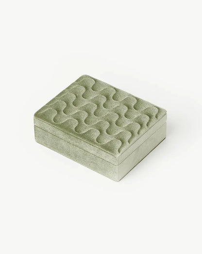 Velvet Jewellery Box | Sage Green