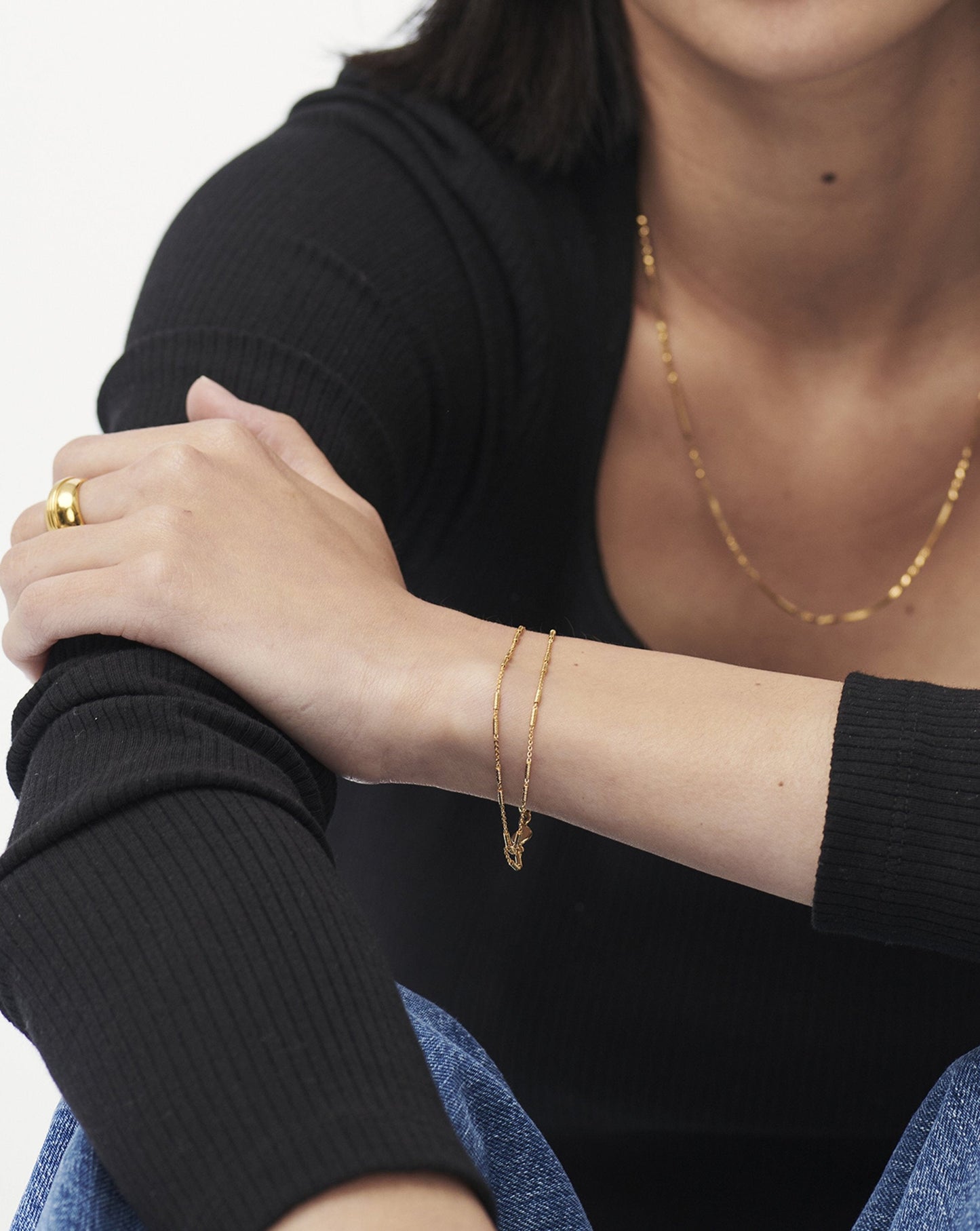 Vervelle Double Chain Bracelet | 18ct Gold Vermeil
