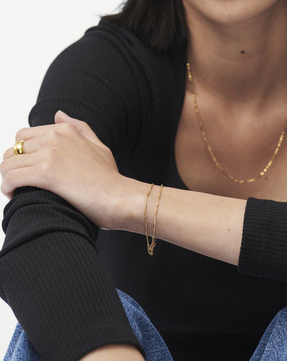 Vervelle Double Chain Bracelet | 18ct Gold Vermeil
