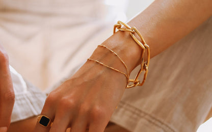 Vervelle Double Chain Bracelet | 18ct Gold Vermeil