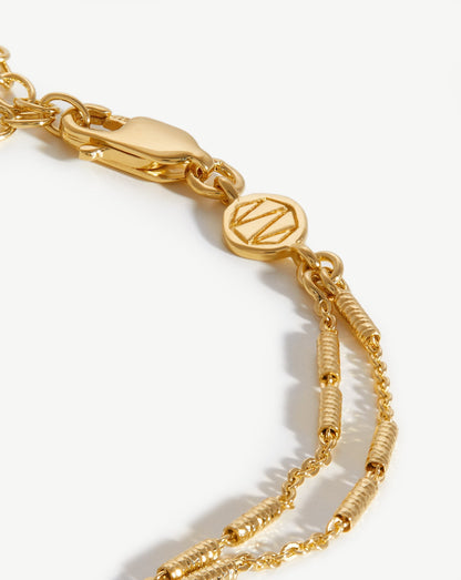 Vervelle Double Chain Bracelet | 18ct Gold Vermeil