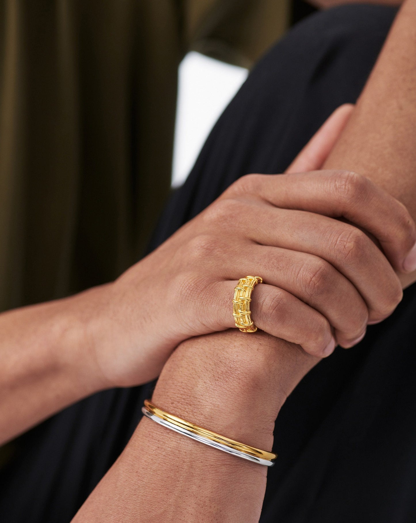Wide Raffia Ring | 18ct Gold Plated