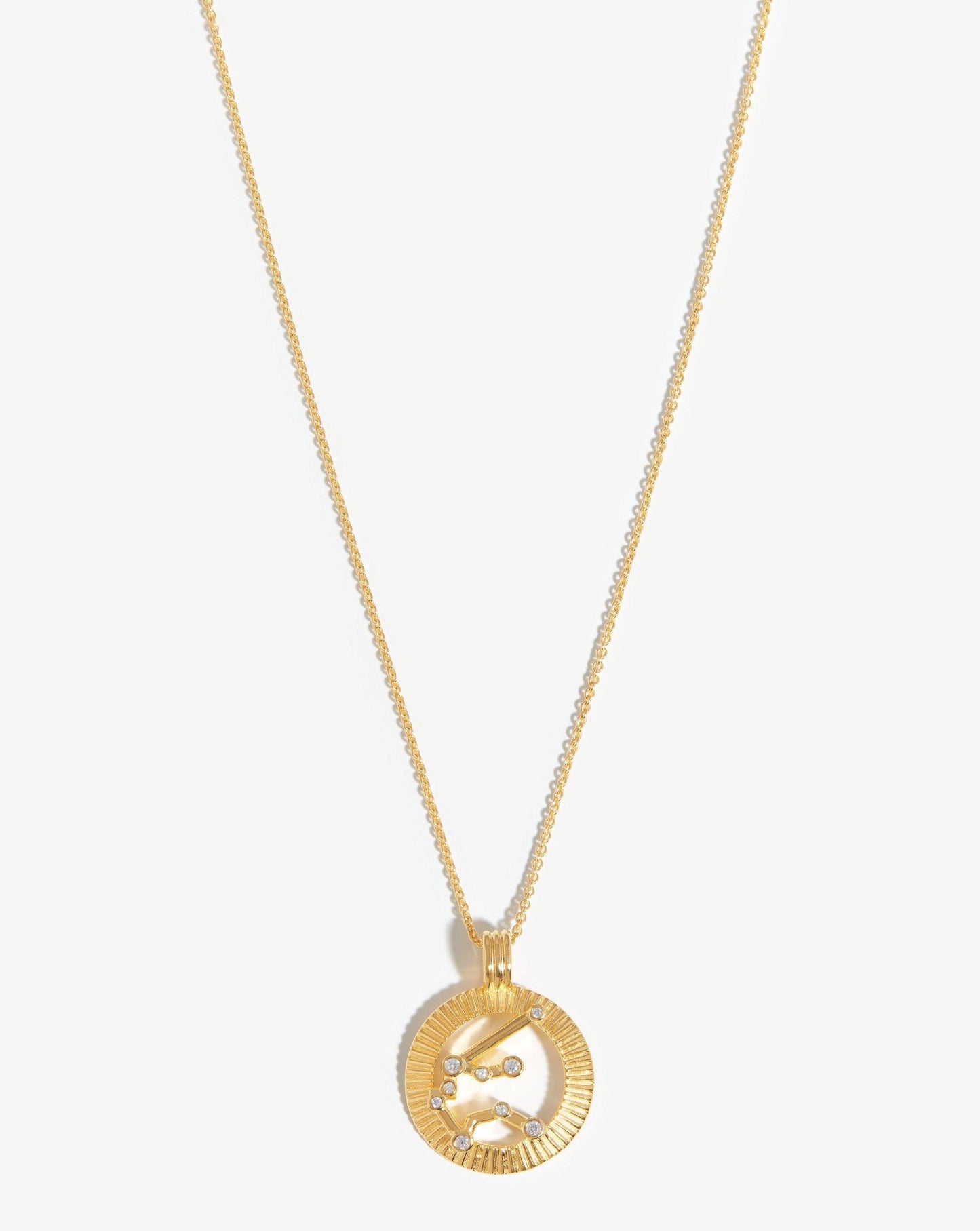 Zodiac Constellation Pendant Necklace - Aquarius | 18ct Gold Vermeil/Aquarius
