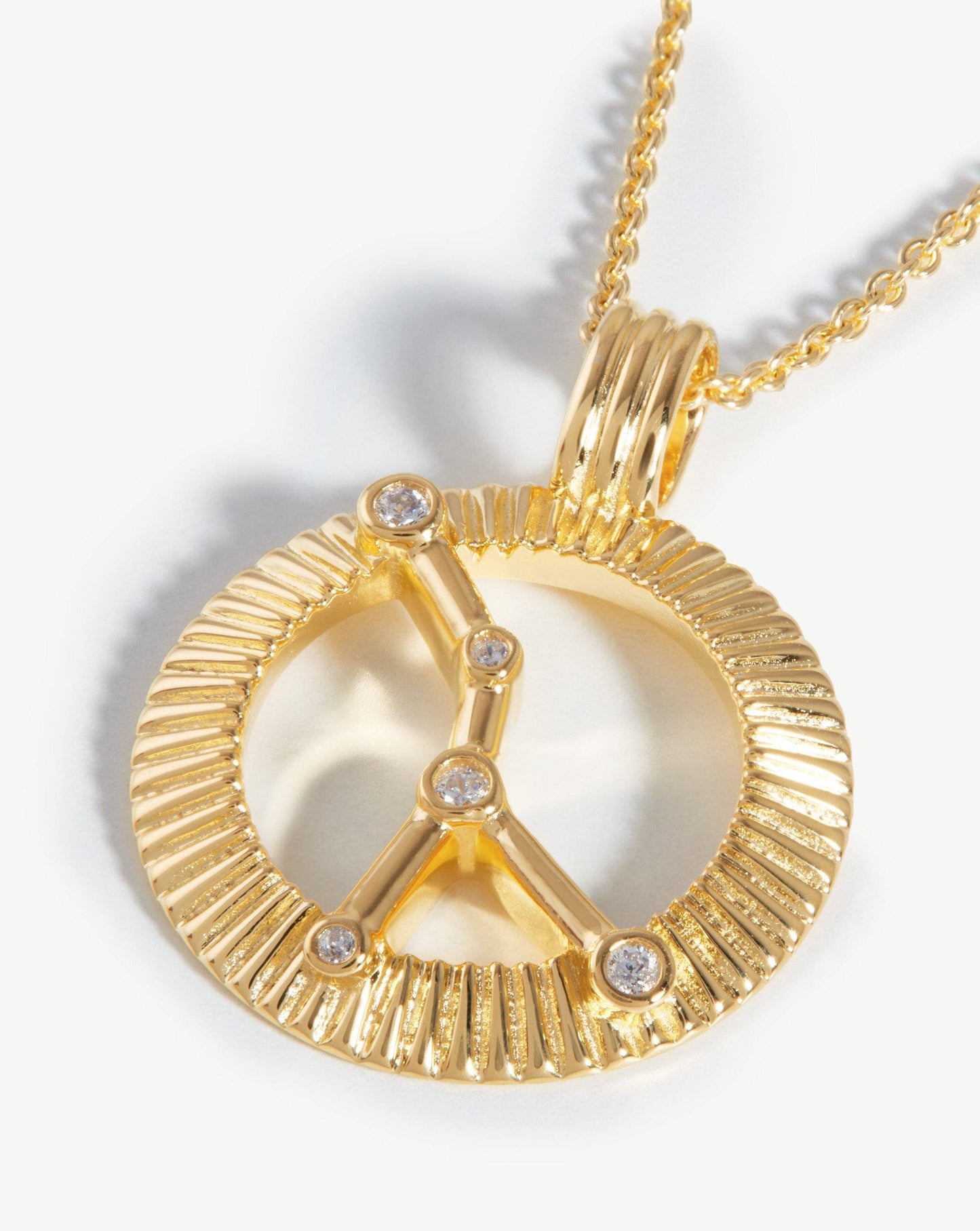 Zodiac Constellation Pendant Necklace - Cancer | 18ct Gold Vermeil/Cancer