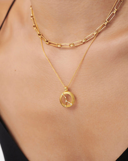 Zodiac Constellation Pendant Necklace - Cancer | 18ct Gold Vermeil/Cancer