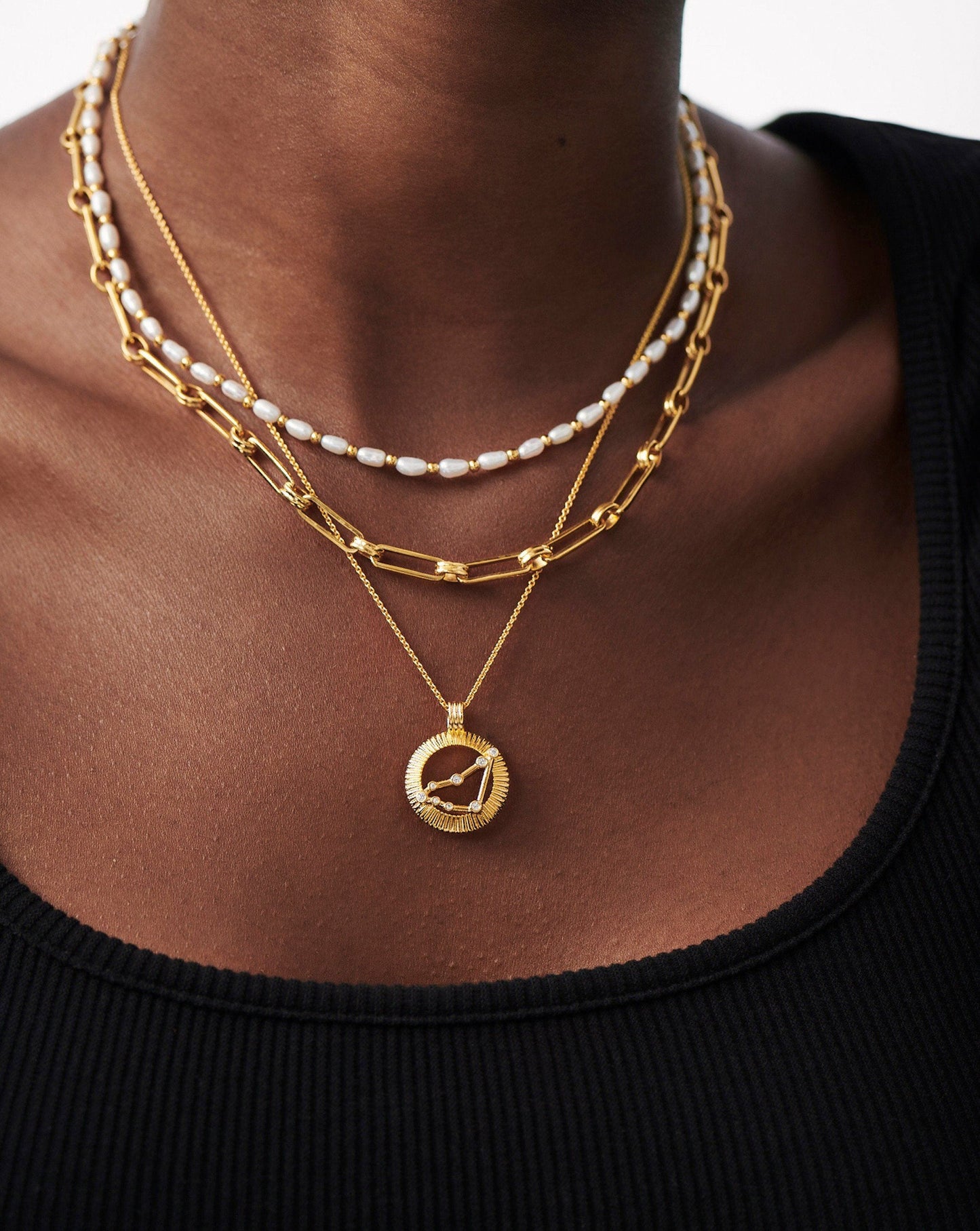 Zodiac Constellation Pendant Necklace - Capricorn| 18ct Gold Vermeil/Capricorn