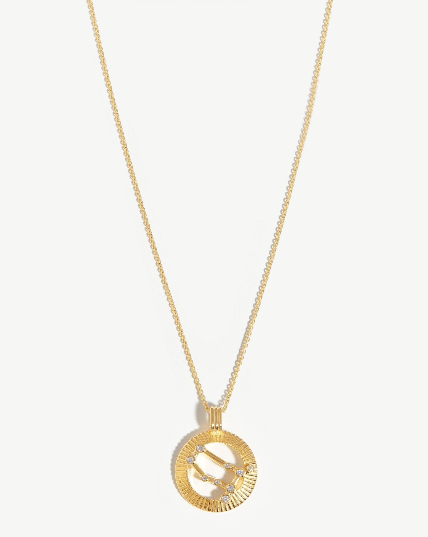 Zodiac Constellation Pendant Necklace - Gemini | 18ct Gold Vermeil/Gemini