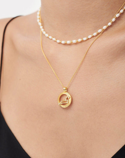 Zodiac Constellation Pendant Necklace - Leo | 18ct Gold Vermeil/Leo