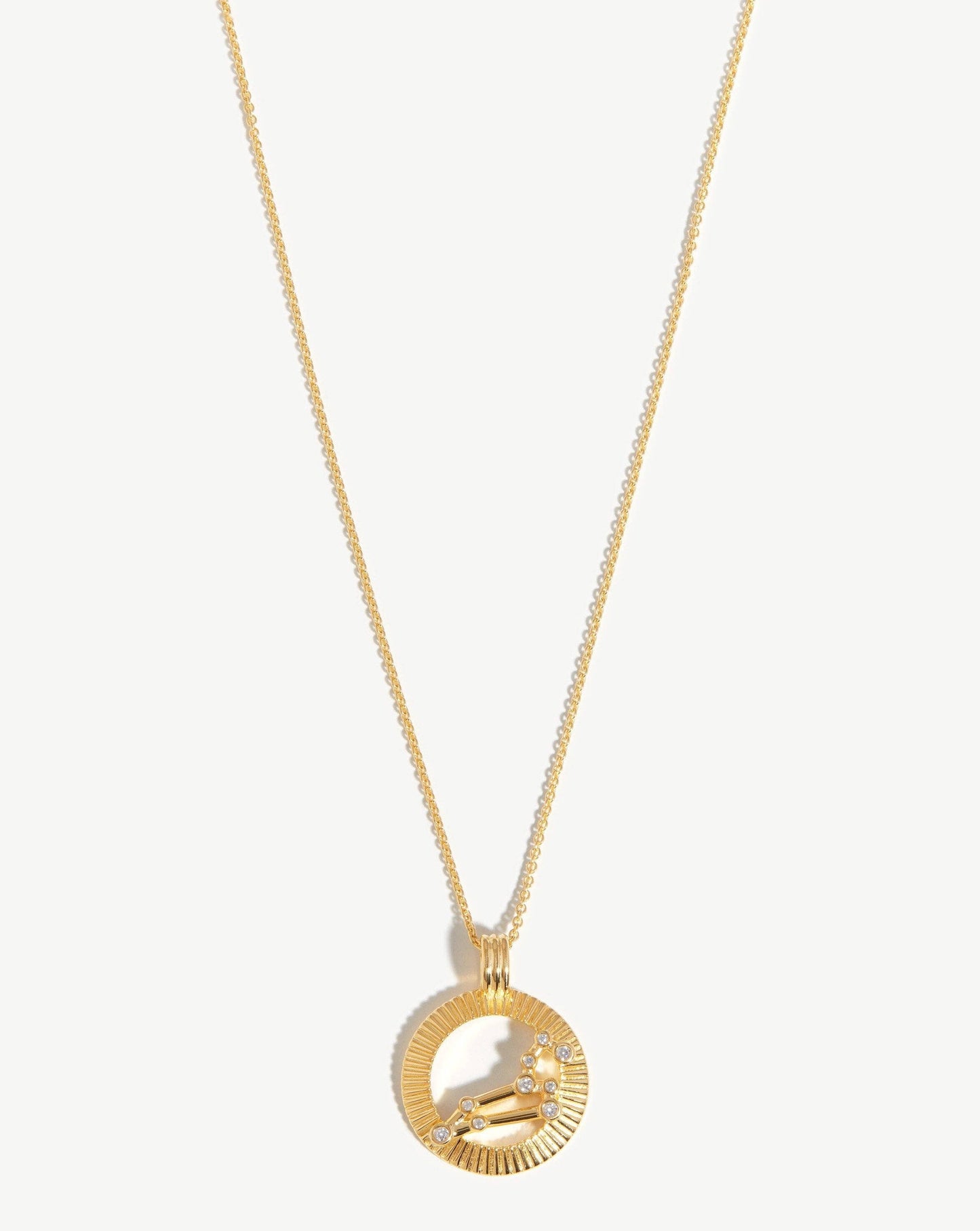 Zodiac Constellation Pendant Necklace - Leo | 18ct Gold Vermeil/Leo