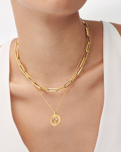 Zodiac Constellation Pendant Necklace - Libra | 18ct Gold Vermeil/Libra