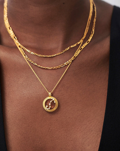 Zodiac Constellation Pendant Necklace - Scorpio | 18ct Gold Vermeil/Scorpio