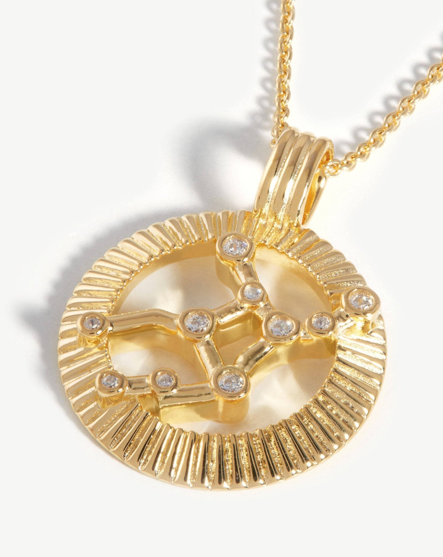 Zodiac Constellation Pendant Necklace - Virgo | 18ct Gold Vermeil/Virgo